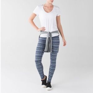 LULU LEMON blue stripe legging
